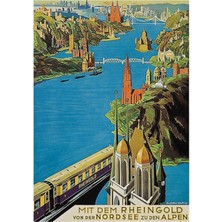 Jeronkarji Rheingold Seyahat Poster Tablo Ahşap Poster Dekoratif