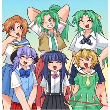 Jeronkarji Higurashi Girlz Tablo Ahşap Poster Dekoratif