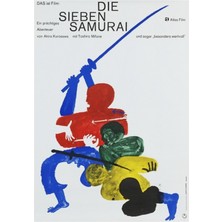 Jeronkarji Seven Samurai Hans Hillmann Poster Tablo Ahşap Poster Dekoratif