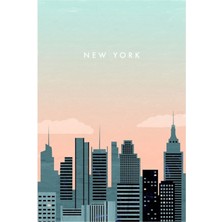 Jeronkarji New York Seyahat Poster Tablo Ahşap Poster Dekoratif