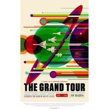 Jeronkarji Grand Tour Güneş Sistemi Seyahat Tablo Ahşap Poster Dekoratif
