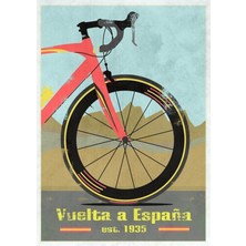Jeronkarji Vuelta A España Bisiklet Tablo Ahşap Poster Dekoratif