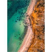 Jeronkarji Yaz Yarım Ay Sahil Tablo Ahşap Poster Dekoratif