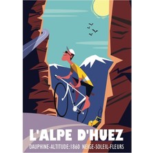 Jeronkarji L'alpe D'huez Poster Tablo Ahşap Poster Dekoratif