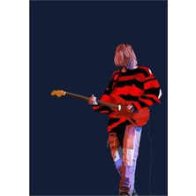 Jeronkarji Kurt Cobain Grunge Sanat Eseri Tablo Ahşap Poster Dekoratif