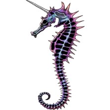 Jeronkarji Ölü Denizatı Tek Boynuzlu At Tablo Ahşap Poster Dekoratif