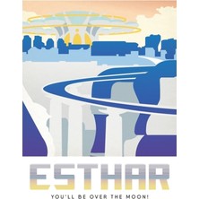 Jeronkarji Esthar'a Hoş Geldiniz! Tablo Ahşap Poster Dekoratif