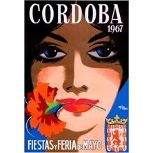 Jeronkarji 1967 Cordoba Ispanya Mayıs Festivalleri Poster Tablo Ahşap Poster Dekoratif