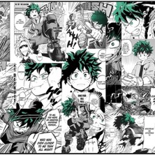 Jeronkarji My Hero Academia Deku Manga Kolaj Tablo Ahşap Poster Dekoratif