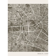 Jeronkarji Berlin Haritası Tablo Ahşap Poster Dekoratif