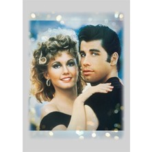 Jeronkarji Grease - Watercolor D19 Tablo Ahşap Poster Dekoratif