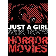 Jeronkarji Sadece Bir Kız Korku Filmleri Cadılar Bayramı Tablo Ahşap Poster Dekoratif