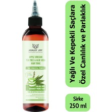 Yağlı Ve Kepekli Saçlara Parlaklık Veren Elma Sirkeli Çay Ağacı & Aloeveralı Saç Toniği 250 ml