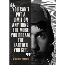 Jeronkarji Michael Phelps Cümle Tablo Ahşap Poster Dekoratif