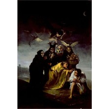 Jeronkarji Cadı Büyüsü - Francısco Goya Tablo Ahşap Poster Dekoratif