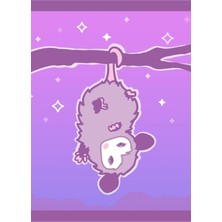 Jeronkarji Tablo Ahşap Poster Dekoratif Baş Aşağı Şirin Opossum Bebek