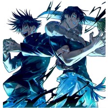 Jeronkarji Megumi x Toji Fushiguro Tablo Ahşap Poster Dekoratif