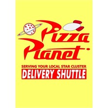 Jeronkarji Pizza Gezegeni Tablo Ahşap Poster Dekoratif