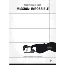 Jeronkarji NO583- Mission Impossible Tablo Ahşap Poster Dekoratif