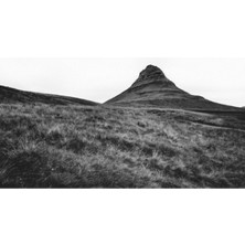 Jeronkarji Siyah Beyaz Tablo Ahşap Poster Dekoratifnda Kirkjufell