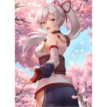 Jeronkarji Fate Grand Order Tomoe Gözen Tablo Ahşap Poster Dekoratif