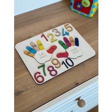 Bella Casa Kids Parmak Puzzle, Rakam Puzzle, Eğitici Oyuncak, Montessori Eğitim Oyuncak, Motor Zeka Oyuncak