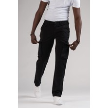 Fbı Jeans Mevsimlik Kanvas Kumaş Regular Fit Boru Paça Kargo Pantolon