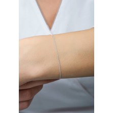 Azuris Silver 925K Gümüş 1 mm Gurmet Zincir Bileklik