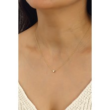 Azuris 925K Gümüş Üç Boyutlu Minimal Kalp Kolye