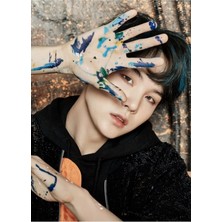 Jeronkarji Suga - Bangtan Boys Tablo Ahşap Poster Dekoratif KOD2689