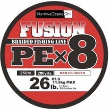 NaniwaOsakashi Fusion 8x Pe Braided Fishing Line 135M Ip Misina