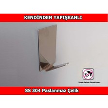 Ardini 4 Adet Kendinden Yapışkanlı Paslanmaz Çelik Banyo & Mutfak Askısı