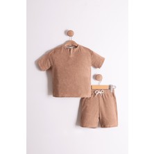 Pollito Erkek Çocuk Bisiklet Yaka Yarım Patlı Havlu Kumaş 2'li Takım