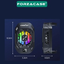 Forzacase FC593 5000 Rpm Kablolu Dijital Göstergeli Işıklı Cep Telefonu Soğutucu Isı Önleyici Fan