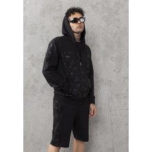 Cipo & Baxx CL564 Marka Logo Baskılı Marjinal Kapşonlu Erkek Sweatshirt