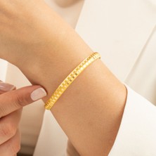 Sembol Gold Altın Hediyelik Bilezik Kare Desen