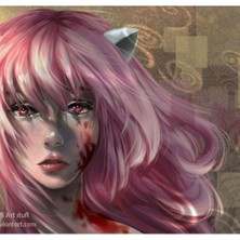Jeronkarji Elfen Lied - Lucy Tablo Ahşap Poster Dekoratif