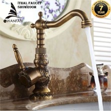 OEM Banyo Lavabo Bataryası Antik Renk Desenli Kısa Model Ithal 7 Yıl Garantili