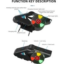 Vothoon Y60 Kask Interkom Kulaklık Bluetooth Mikrofonlu Kablosuz Kulaklık Rgb LED Işıklı 5.3