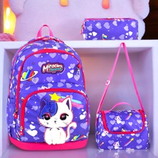 Shopiolog Ilkokul Ortopedik 3'lü Su Geçirmez Termal Beslenme 3 Bölmeli Kemik Fermuar Çanta Beslenme Kalemlik