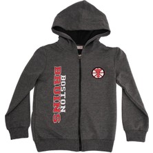 Bebelop Fermuarlı Kapüşonlu Baskılı Sweatshirt Eşofman Takım