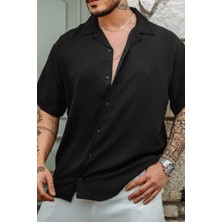Tarz Cool Erkek Krep Kumaş Oversize Gömlek