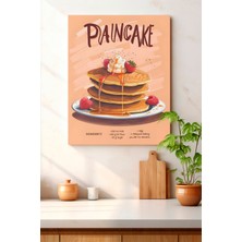 Pegziz Pancake Pop Art Kanvas Tablo - Cafe Dekor - Salon ve Mutfak Için Duvar Dekoru
