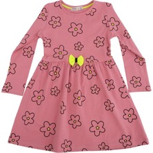 Bebelop Fiyonklu Çiçek Desenli Elbise