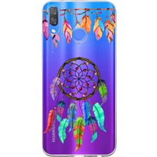 Printify Huawei Y9 2019 ile Uyumlu 1mm Slim Fit Nazar Boncuğu 6 Baskılı Şeffaf Silikon Kılıf