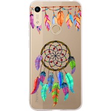 Printify Huawei Honor 8A 2020 ile Uyumlu 1mm Slim Fit Nazar Boncuğu 6 Baskılı Şeffaf Silikon Kılıf