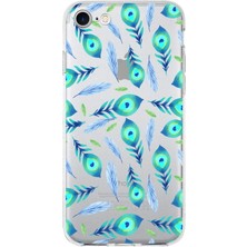 Printify Apple  iPhone Se 3 2022 ile Uyumlu 1mm Slim Fit Nazar Boncuğu 3 Baskılı Şeffaf Silikon Kılıf