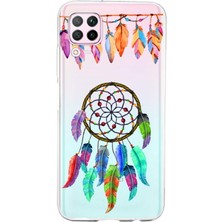 Printify Huawei P40 Lite ile Uyumlu 1mm Slim Fit Nazar Boncuğu 6 Baskılı Şeffaf Silikon Kılıf