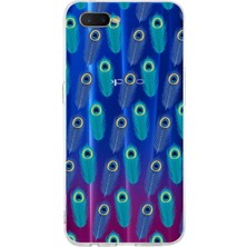 Printify Oppo RX17 Neo  ile Uyumlu 1mm Slim Fit Nazar Boncuğu 4 Baskılı Şeffaf Silikon Kılıf