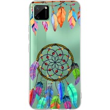 Printify Realme C11  ile Uyumlu 1mm Slim Fit Nazar Boncuğu 6 Baskılı Şeffaf Silikon Kılıf